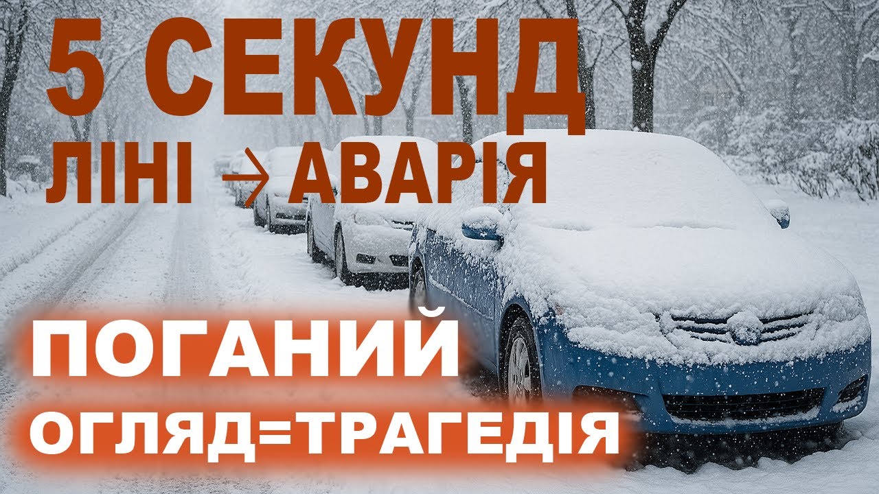 5 секунд ліні - аварія. Поганий огляд = трагедія