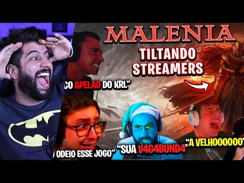 MELHORES RAGES Dos STREAMERS TILTANDO COM O BOSS MALENIA NO ELDEN RING