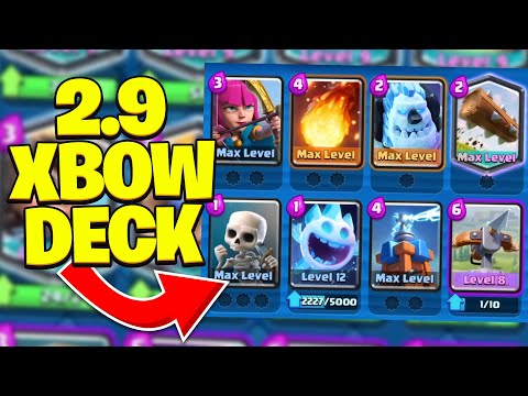 How to Use the 2.9 XBOW DECK in CLASH ROYALE - (NEW META BEST DECK?!)