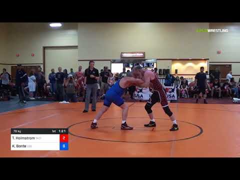 2018 Marine Corps US Open/Masters E Greco Roman 78 RR Rnd 2 - Tim Holmstrom (Tact) Vs. Ken Bonte (