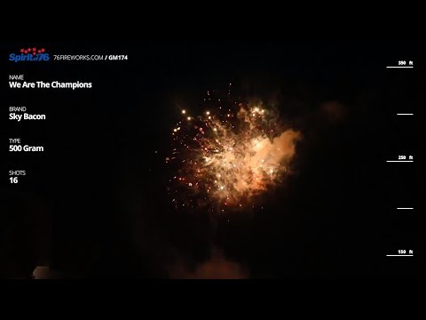 GM174 We Are The Champions - 16 shot Sky Bacon 500g Cake