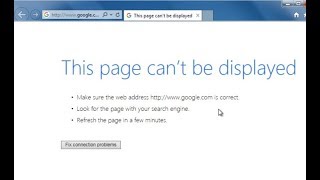 Fix This page can't be displayed error in IE Internet explorer