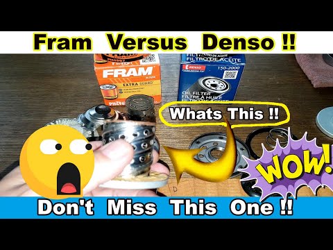 Fram PH4967 Oil Filter vs. Denso 150-2000 Oil Filter Cut Open