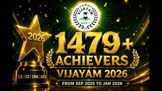 Celebrating 1479+ Achievers 🎉 Vijayam 2026 | CA CS CMA ACCA Results | ArivuPro