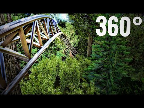 360° VR Jungle Forest Rollercoaster 360 도 롤러코스터 ジェットコースター 3D POV Simulator montaña rusa