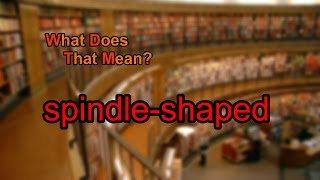What does spindle-shaped mean