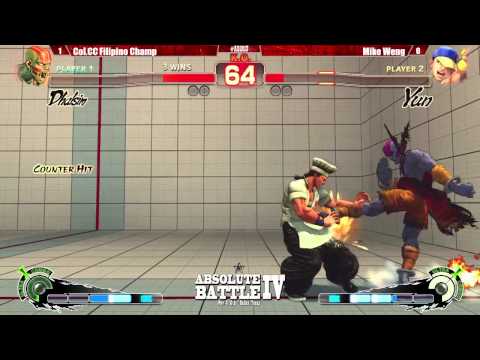 Mike DDD (Cam) vs Col. Filipino Champ (Sim) - Absolute Battle 4 - AE2012 Top 8