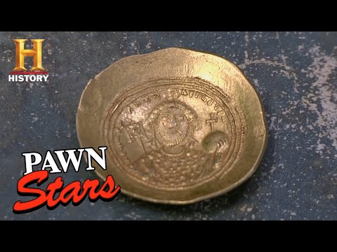 BIG BET for RIDICULOUSLY RARE Ancient Byzantine Coin (Season 8) | Pawn Stars