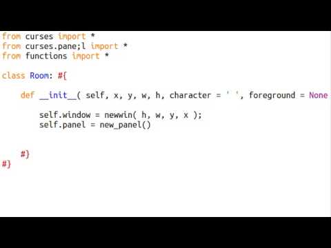 Python curses 17 Rooms