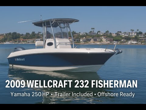 2009 Wellcraft 232 Fisherman-Yamaha 250 • Trailer Included • Offshore Ready by South Mountain Yachts
