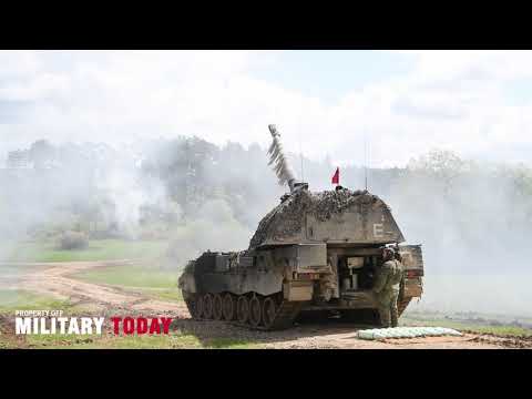 Incredible, Italian and German soldiers fire the Howitzer PzH2000