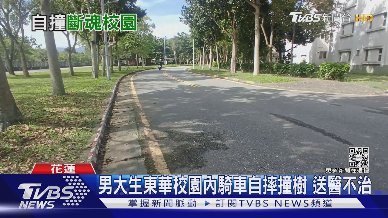 男大生東華校園內騎車自摔撞樹 送醫不治