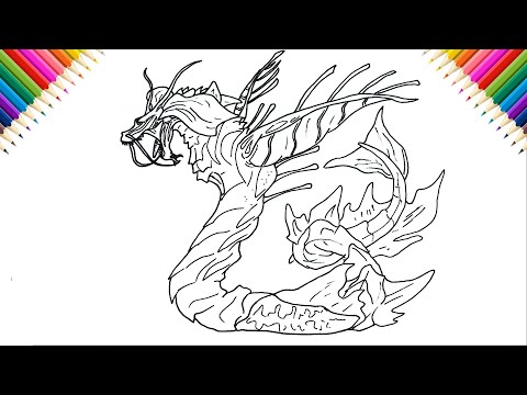How to Draw Tiamat from Godzilla x Kong: The New Empire