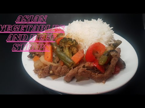 Beef Strips with Asian Mixed Vegetables/ Lunch &...