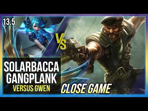 Solarbacca Gangplank vs Gwen - EUW Grandmaster- LoL Patch 13.5 - Full Build Runes - Stream Gameplay