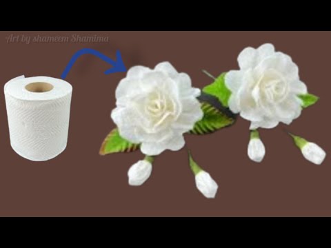 How to make tissu paper flowers  // Diy paper craft tutorial  // Tissu paper flowers 