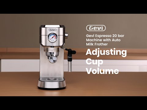 Gevi 20 Bar Espresso Coffee Machine ｜Adjusting Cup Volume Made Easy - GECME418EA-U