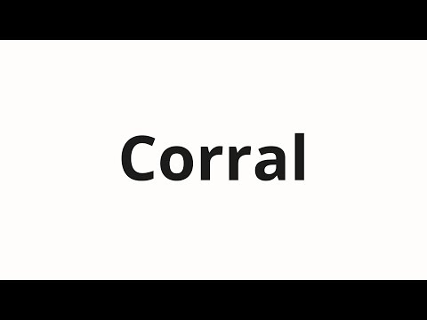 How to pronounce Corral