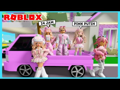 Bang Boy and Caca 24 Hours All Pink and White Teen Avatars in Roblox Brookhaven ft @Shasyaalala