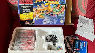 Super Nintendo Street Fighter 2 Turbo console boxed in the collection, my grail.