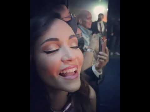 Songwriter of Somos Nada Sharlene Taule reacting to Xtina performing at #LatinGRAMMYs