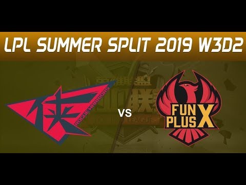 FunPlus Phoenix vs Rogue Warriors | LPL Summer 2019 W3G1 | FULL GAME