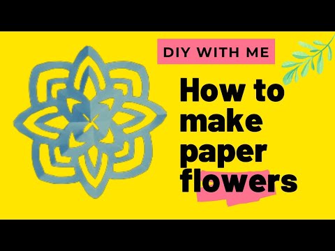How to make flowers with paper easy |How to make kirigami flower |How to make a paper cutting flower