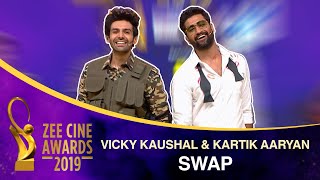 SWAP abracadabra | Vicky Kaushal and Kartik Aaryan | Funny Hosting | Zee Cine Awards 2019