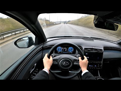 Hyundai Tucson Premium+ Hybrid 230HP 4WD - Highway POV Test Drive & Highway Fuel consumption check