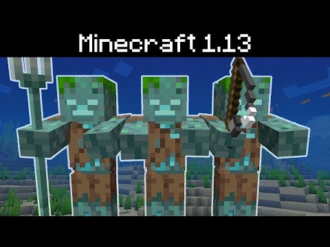 Minecraft 1.13 - Drowned (New Hostile Mob)