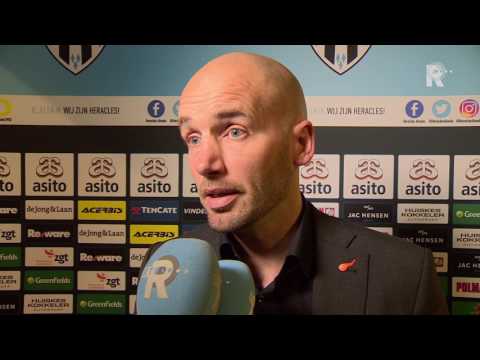 Mitchell van der Gaag na afloop van Heracles Almelo - Excelsior