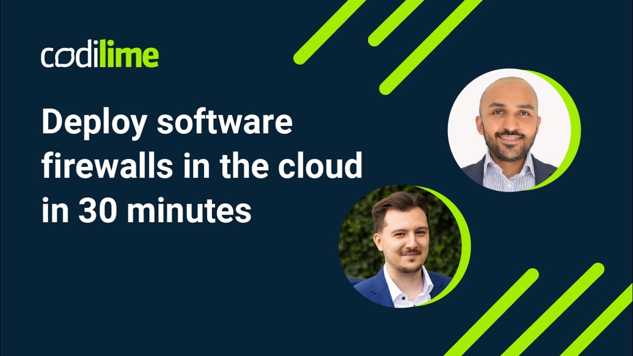 Deploy software firewalls in the cloud in 30 minutes