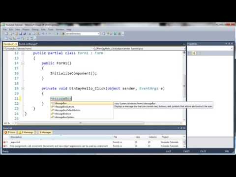 Visual C# 2010 Tutorial 18 - Introduction To Windows Forms