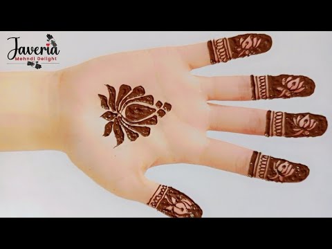 Very easy lotus Mehndi design🪷 | Front hand mehndi simple and easy | Lotus flower mehndi trending 