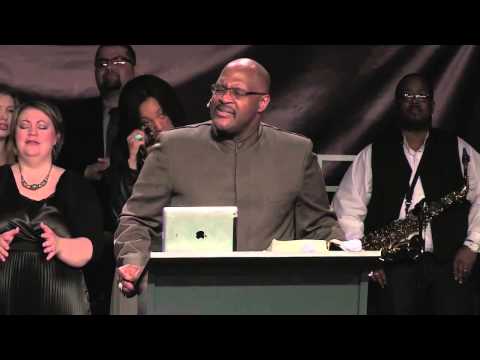 Marvin Winans sings a little snippet of draw me close to you/thy will be done at his sisters church