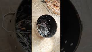 صنع شواية بسيطة ورخيصة الثمن 3 دولار من قدر يستخدم لغلي المياه شوي fast grill شوي على الفحم