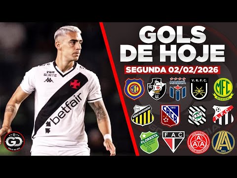 🥅 TODOS OS GOLS DESTA SEGUNDA 02/02/2026, GOLS DOS ESTADUAIS, GOLS DE HOJE, GOLS DA RODADA(COMPLETO)