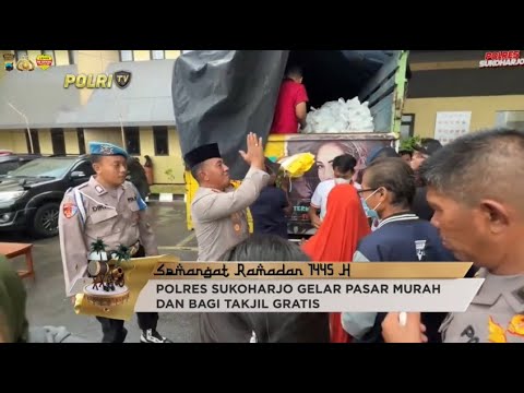 POLRES SUKOHARJO GELAR BAZAR UMKM, PASAR MURAH  DAN TAKJIL GRATIS