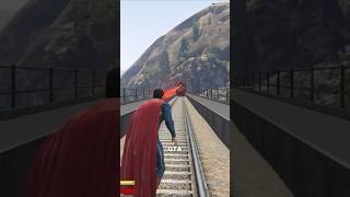 Superman VS train in GTA games #shorts #grandtheftauto #gaming #gta #videogame #gta #superman