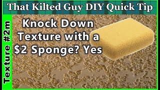 KnockDown Texture Repair Sponge that cost $2.00. NO WAY?  Yes Way, and it works well.
