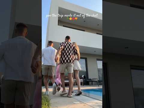 Hello Rhodes 🌴🐠🧡 #greece #couple #rhodes #beach #villa #groupchat #vacation