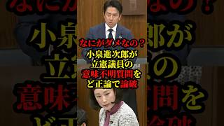 説明することの何が悪いの？小泉進次郎が立憲の追求にど正論で反論