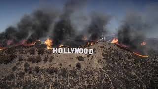 L.A. Apocalypse - Hollywood sign gets burned by lava scene