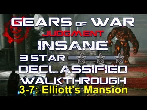 Gears of War Judgment | Insane 3 Star Declassified Walkthrough | 3-7 Elliott's Mansion