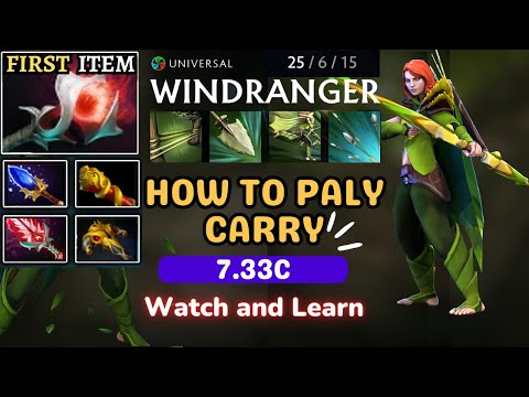 Carry Windranger Dota 2 Patch 7.33c How to Play Carry BEST MID HEROE RANK UP FAST Watch & Learn