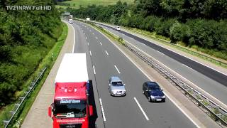 preview picture of video 'Autobahn A 45 Sauerlandlinie bei Lüdenscheid/Süd 1.8.2012 TV21NRW'