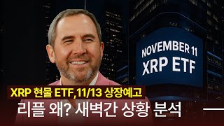 리플 무슨 일? 현물 ETF, 11/13 상장 윤곽