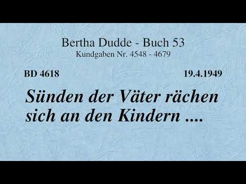 BD 4618 - SÜNDEN DER VÄTER RÄCHEN SICH AN DEN KINDERN ....