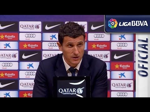 Rueda de Prensa | Press Conference de Javier Gracia tras el FC Barcelona (7-0) Osasuna - HD