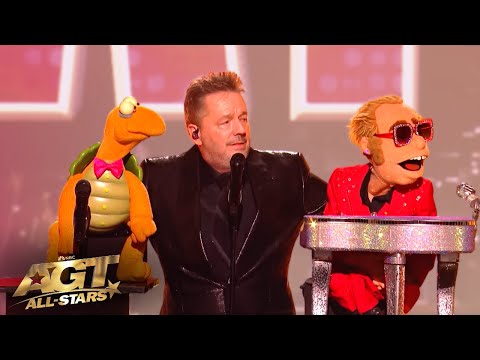 Ventriloquist Terry Fator Brings Elton John On Stage To Compete on AGT All-Stars!
